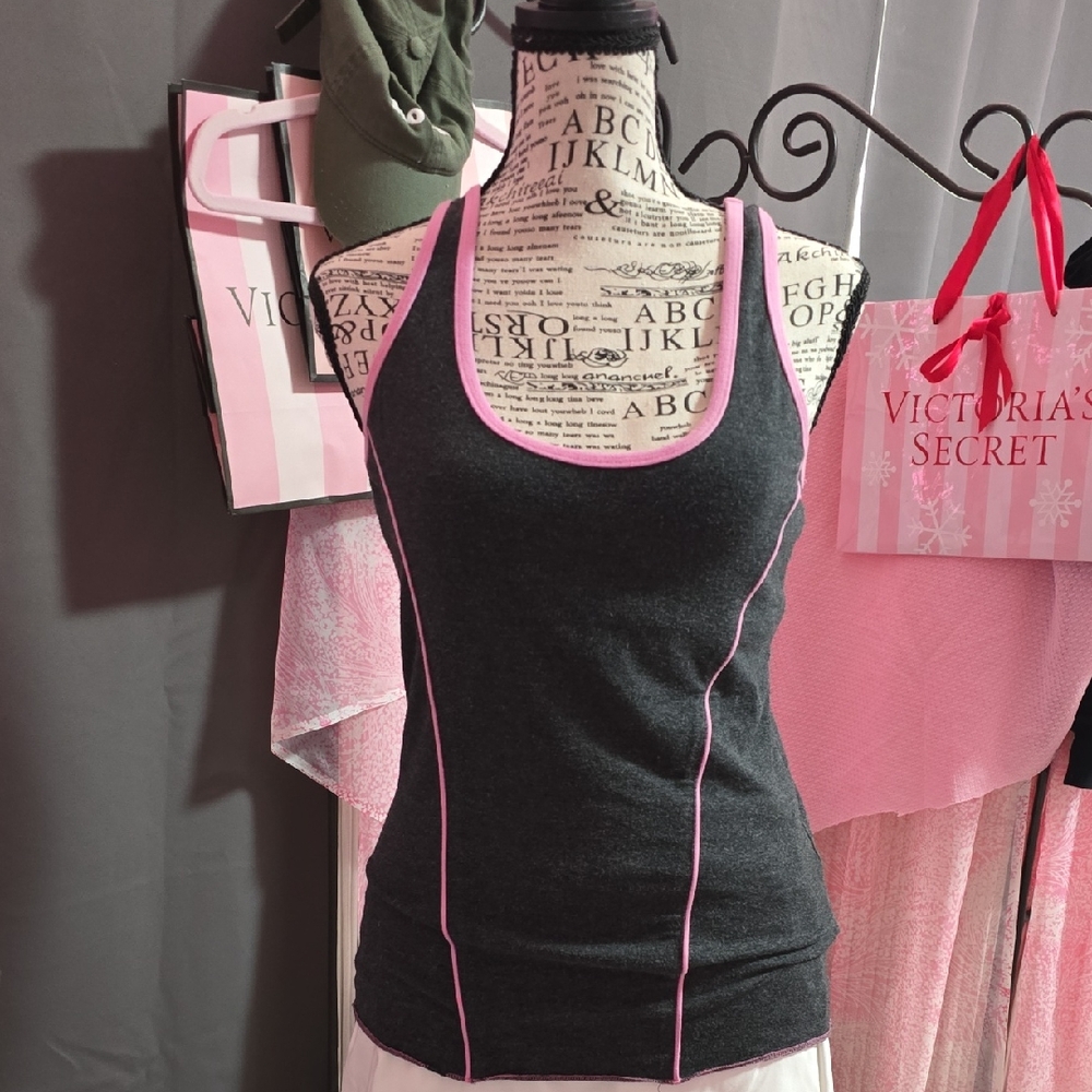 Green Apple Charcoal Tank with Pink Highlights